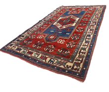 6x4.5 Kazak Oriental Rug, Old Caucasian rug, Farchalo rug design Circa 1900's