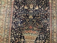 5.1x7.1 Tehran Antique Oriental Rug, Colors Beige, Yellow, and Rust (2208)